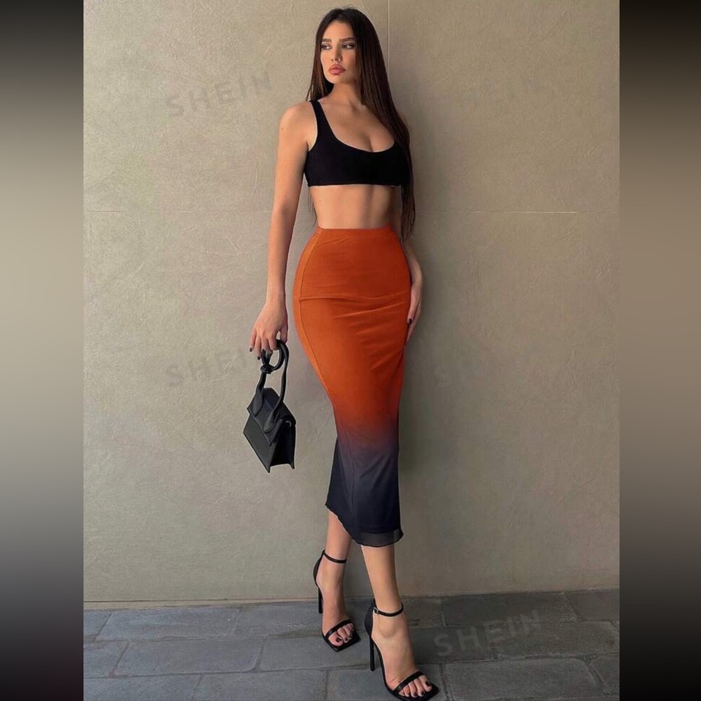 Gradient mesh skirt